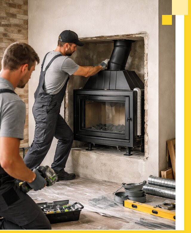 Установка каминных топок в Балашихе: монтаж, подключение