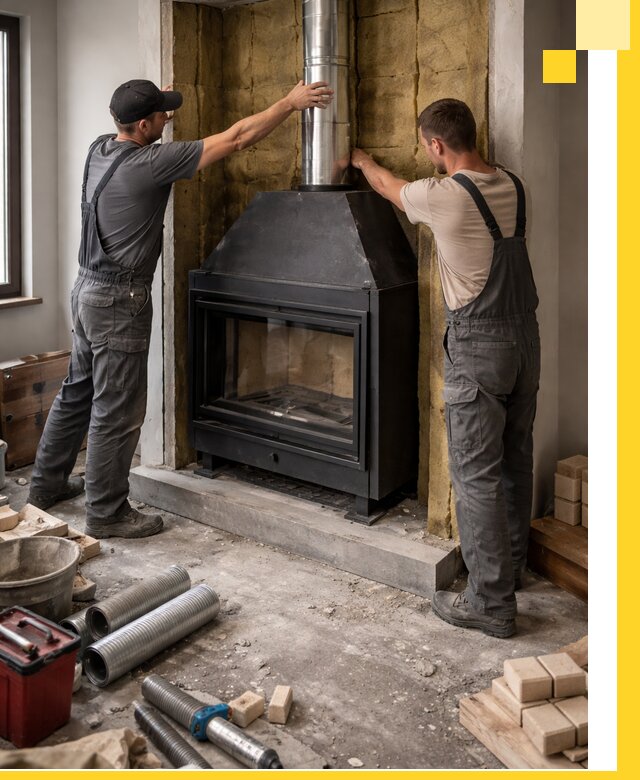 Изготовление и монтаж закрытых каминов в Балашихе под ключ