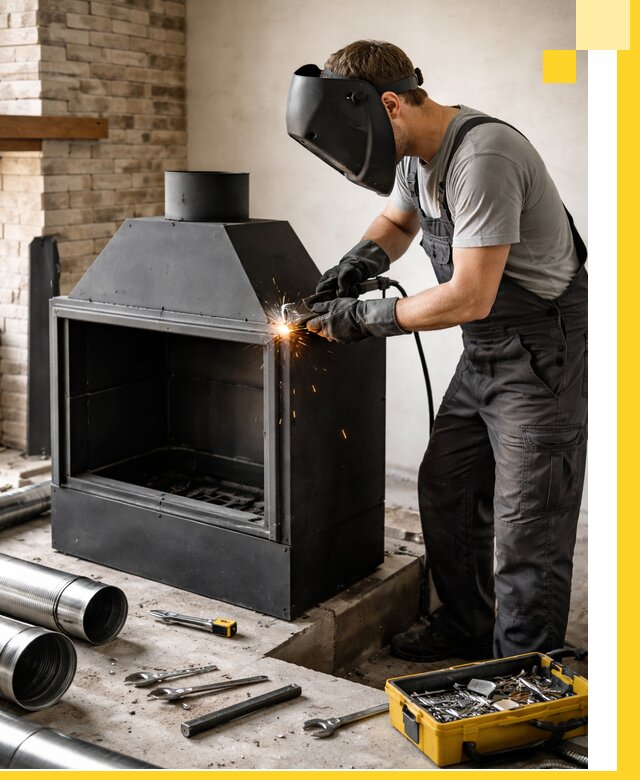 Продажа и установка металлических каминов в Балашихе под ключ