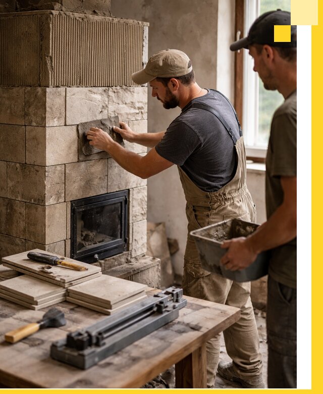 Профессиональная облицовка печей в Балашихе: керамика и камень