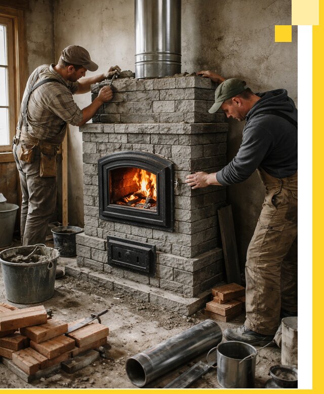 Производство, поставка и монтаж дровяных печей в Балашихе