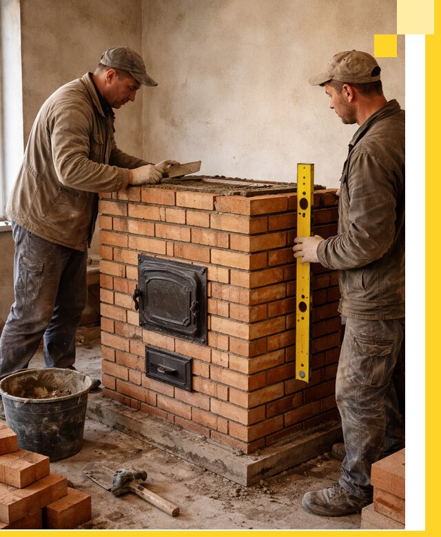 Отопительные печи под ключ в Балашихе, установка и сборка