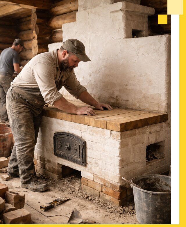 Проектирование и установка русской печи с лежанкой в Балашихе