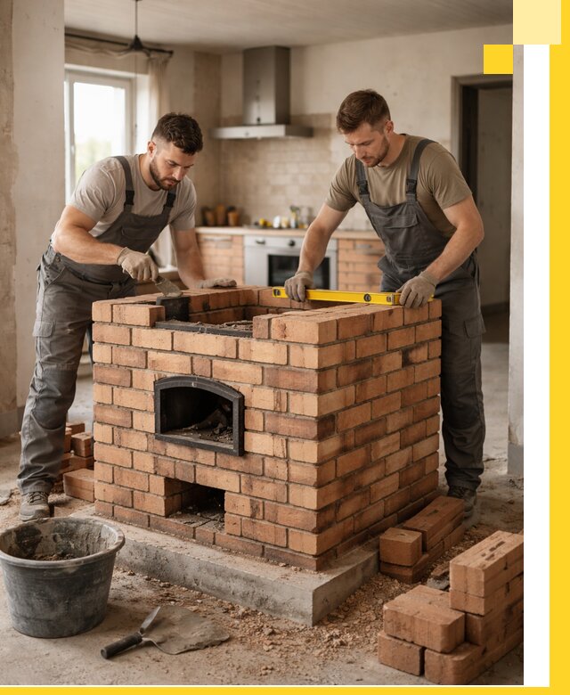 Установка и монтаж печей в частном доме в Балашихе под ключ