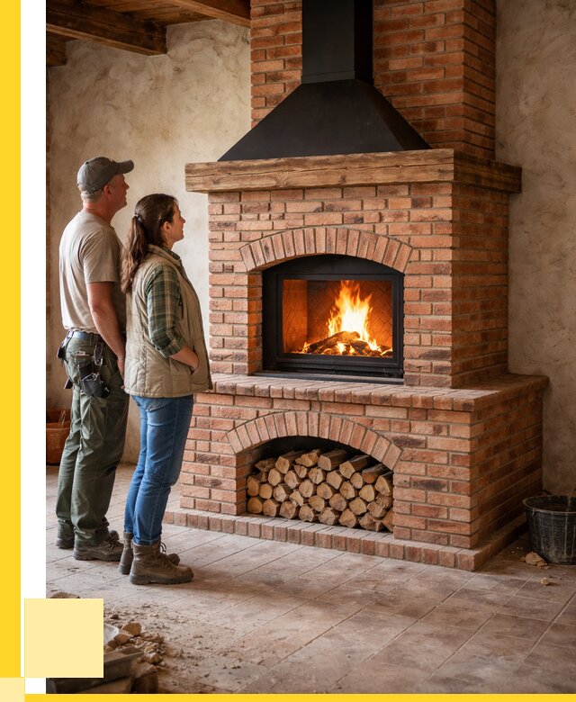 Печи камины из кирпича в Балашихе от 123036 р. | ЭриданБлш