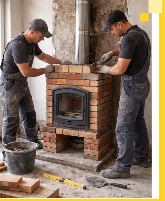 Монтаж печи камина под ключ в Балашихе с гарантией и пусконаладкой