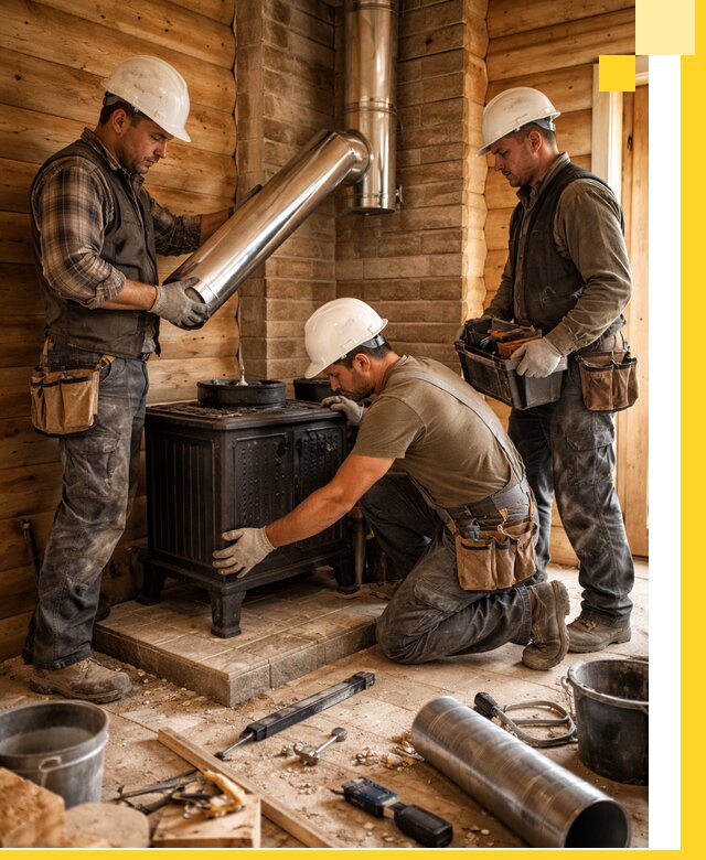 Профессиональный монтаж банных печей и дымоходов в Балашихе