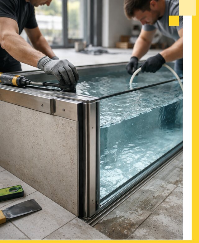 Проектирование и монтаж стеклянных бассейнов в Балашихе