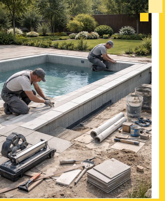 Строительство открытых бассейнов под ключ в Балашихе профессионально