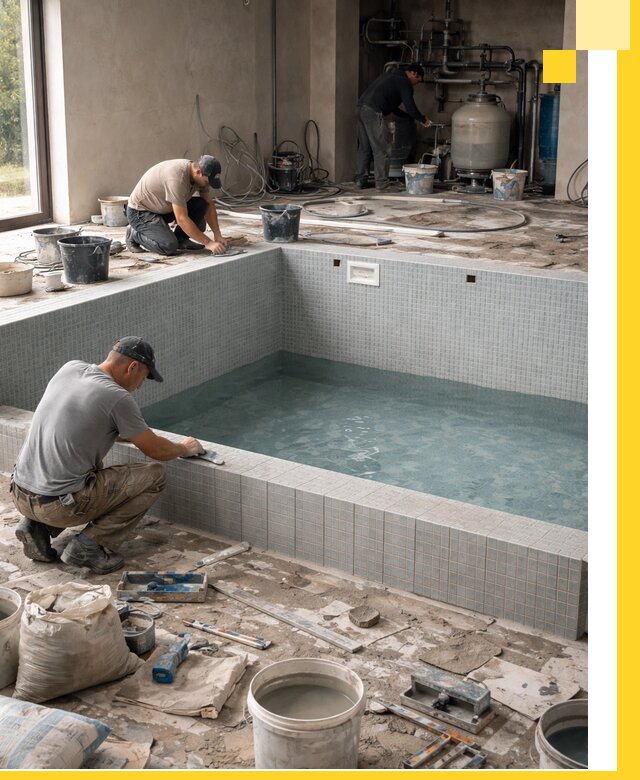 Строительство и монтаж бассейнов в помещении в Балашихе