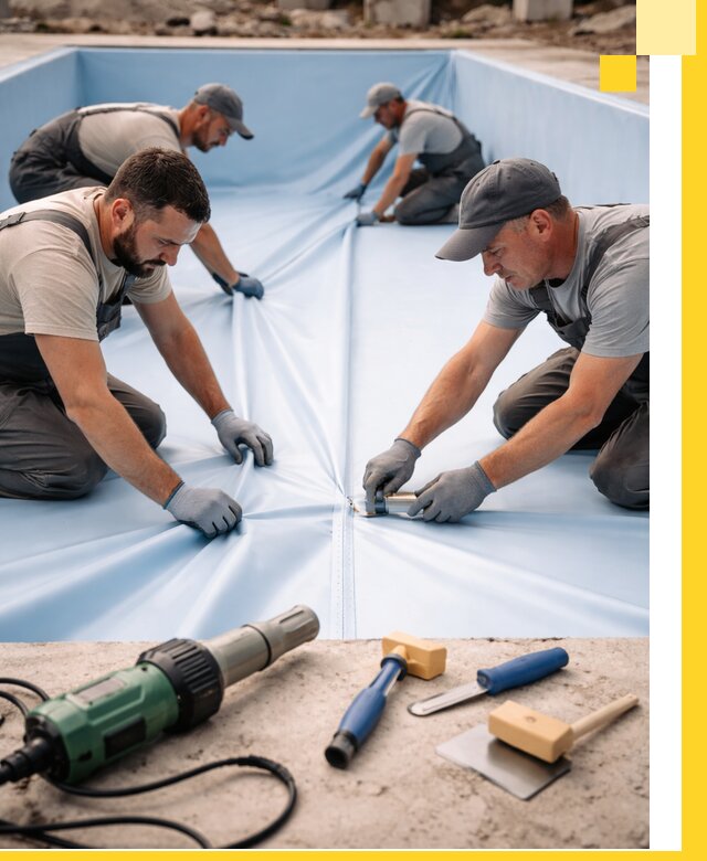 ПВХ пленка для бассейнов с монтажом и гарантией в Балашихе