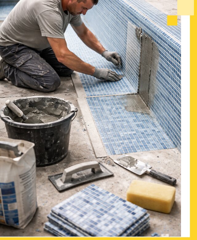 Укладка и ремонт мозаики для бассейнов под ключ в Балашихе