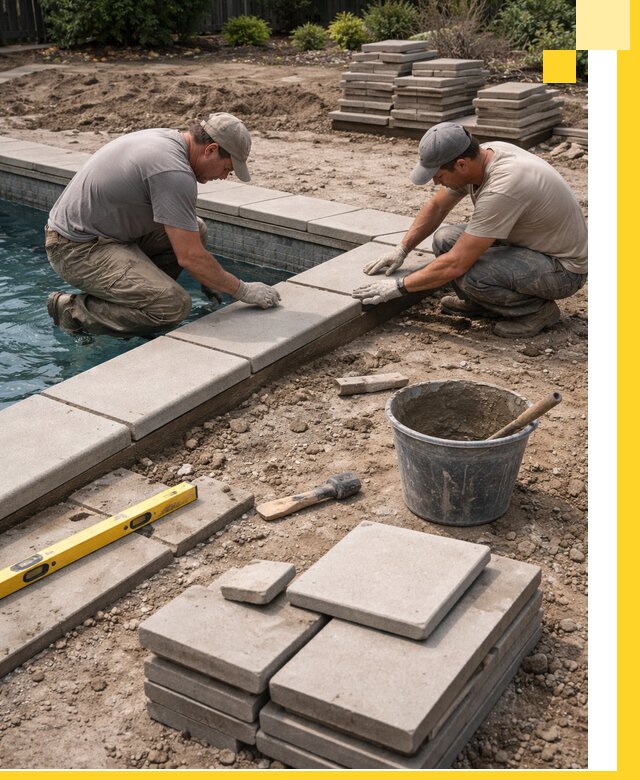 Установка и изготовление копингового камня для бассейнов в Балашихе