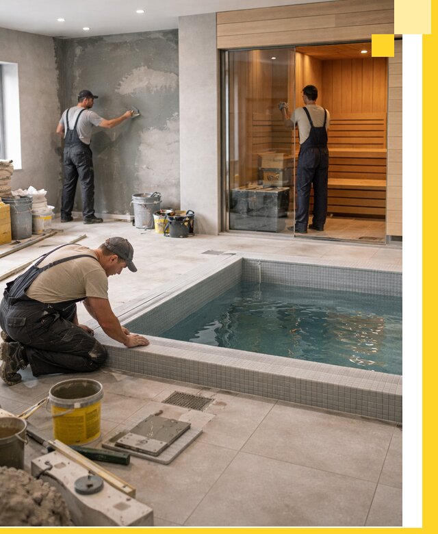 Проектирование и строительство сауны с бассейном в Балашихе