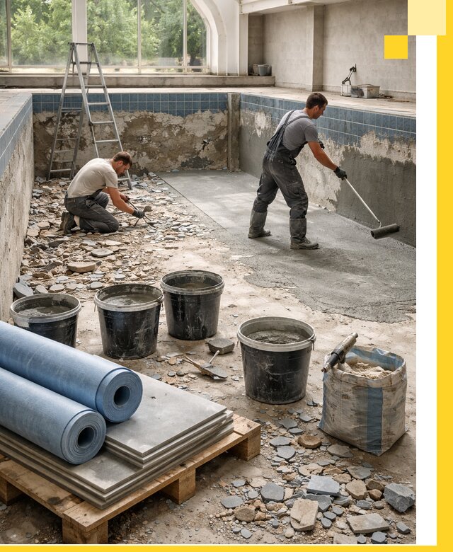 Реконструкция бассейнов в Балашихе: ремонт, гидроизоляция