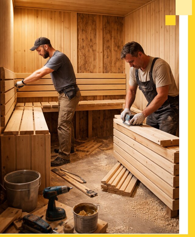 Профессиональный комплексный ремонт саун под ключ в Балашихе