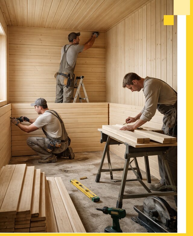 Обшивка саун в Балашихе из натуральной древесины под ключ