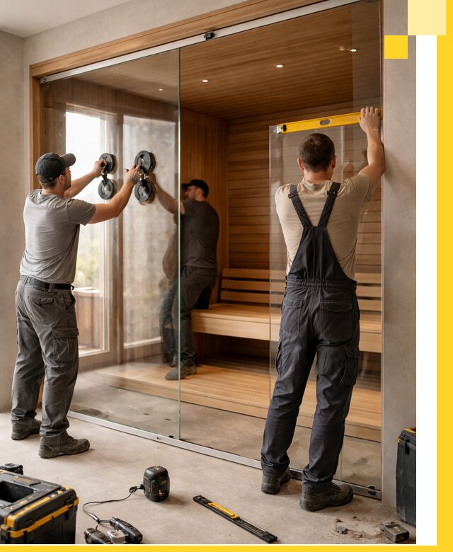 Производство и монтаж стеклянных саун под ключ в Балашихе