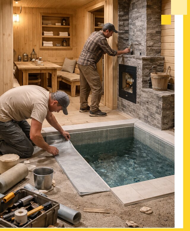 Строительство бань с комнатой отдыха под ключ в Балашихе