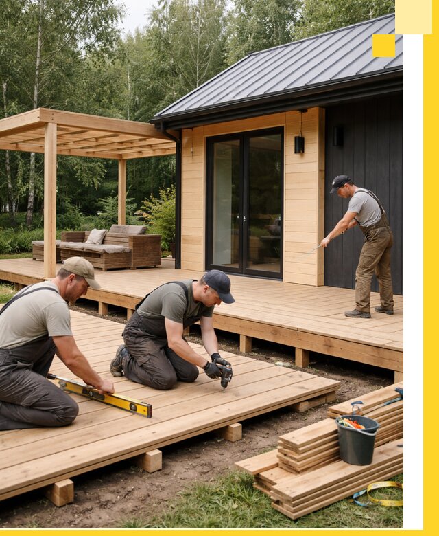 Строительство бань с террасой и бассейном под ключ в Балашихе