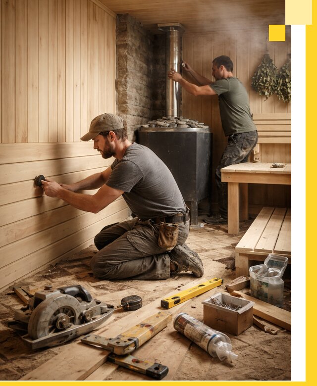 Полное строительство и оснащение парных под ключ в Балашихе