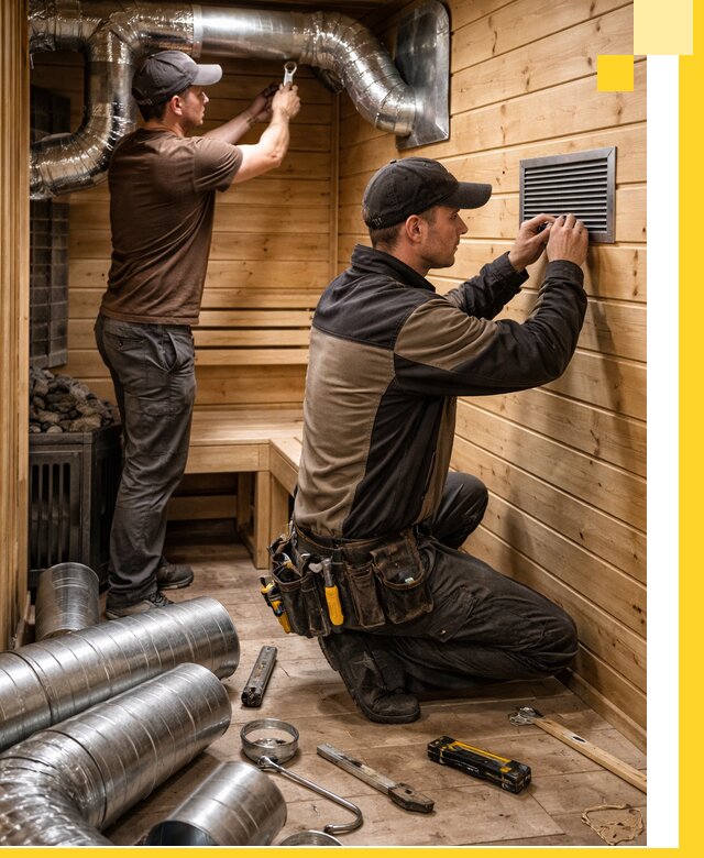 Проектирование и монтаж вентиляции бани в Балашихе под ключ