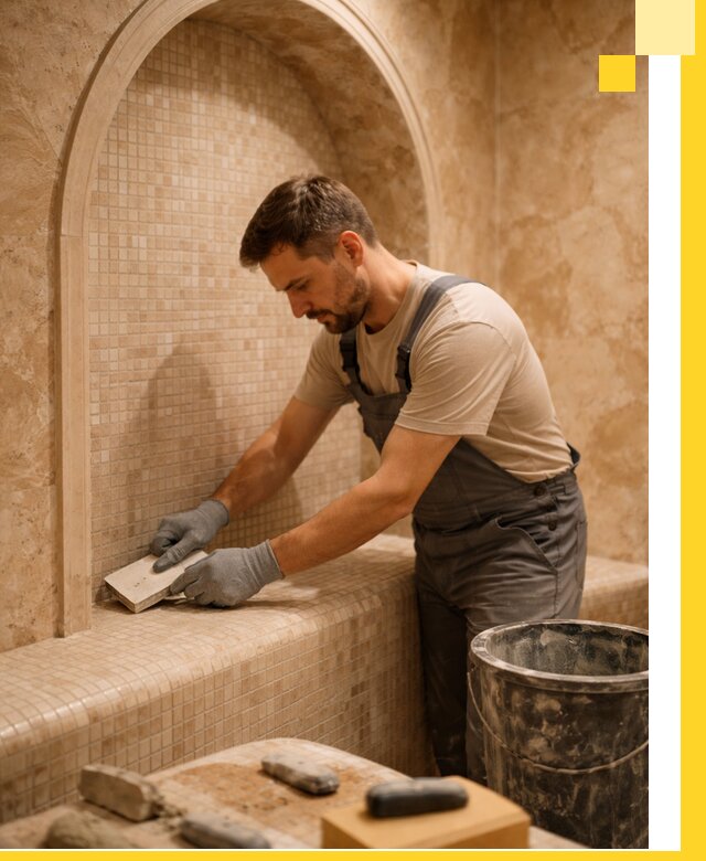 Профессиональная отделка хамамов с мозаикой под ключ в Балашихе