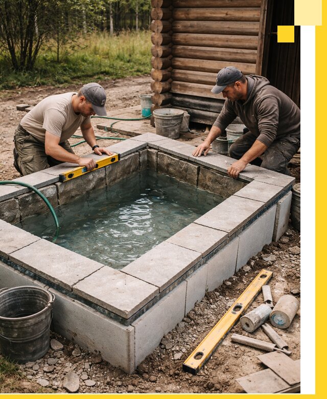 Изготовление и установка холодных купелей под ключ в Балашихе